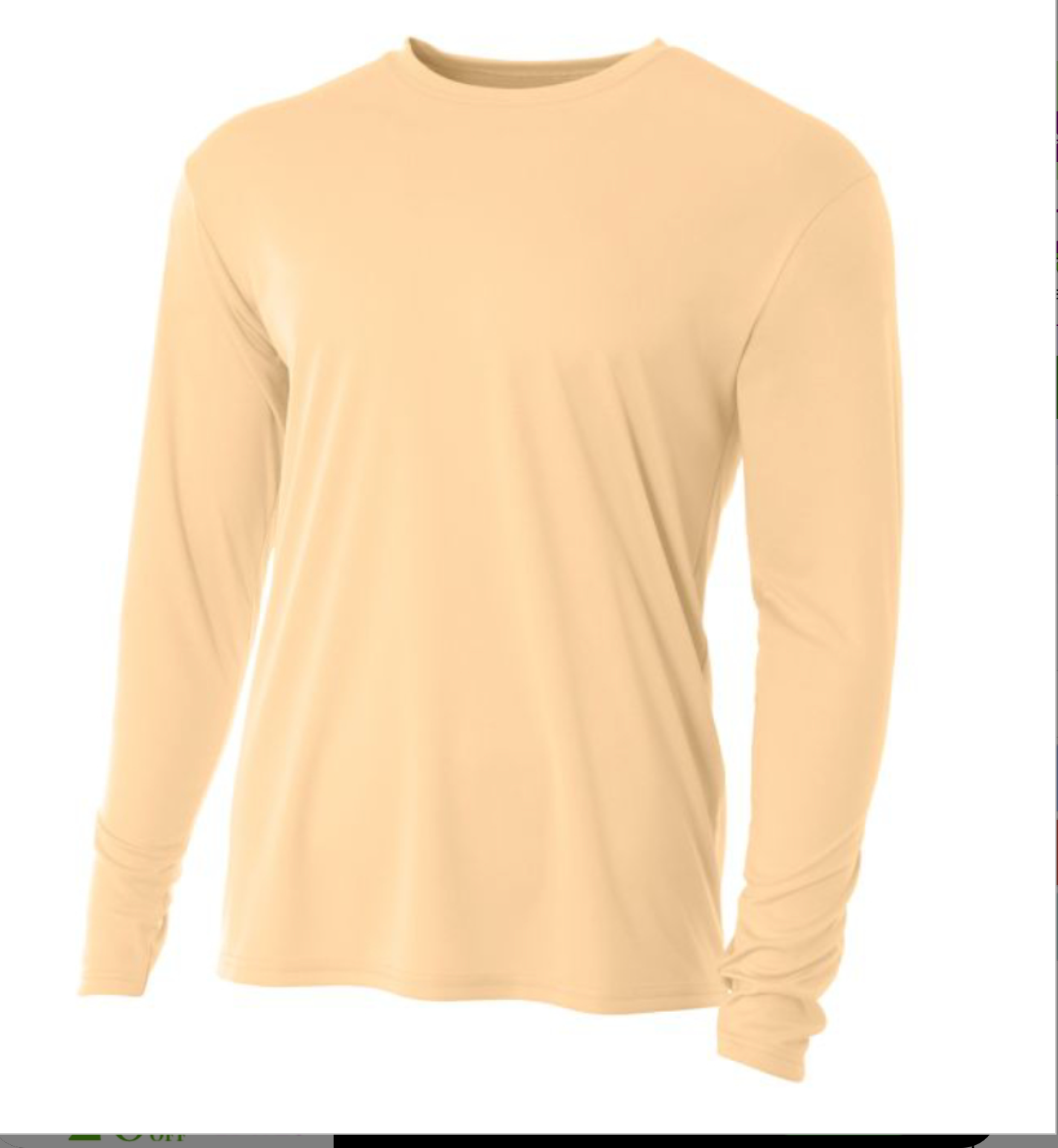 A4 Apparel N3165 Adult Polyester Performance Long Sleeve T-Shirt UPF 44+