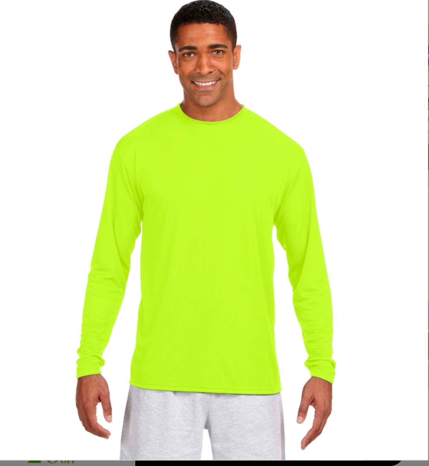 A4 Apparel N3165 Adult Polyester Performance Long Sleeve T-Shirt UPF 44+