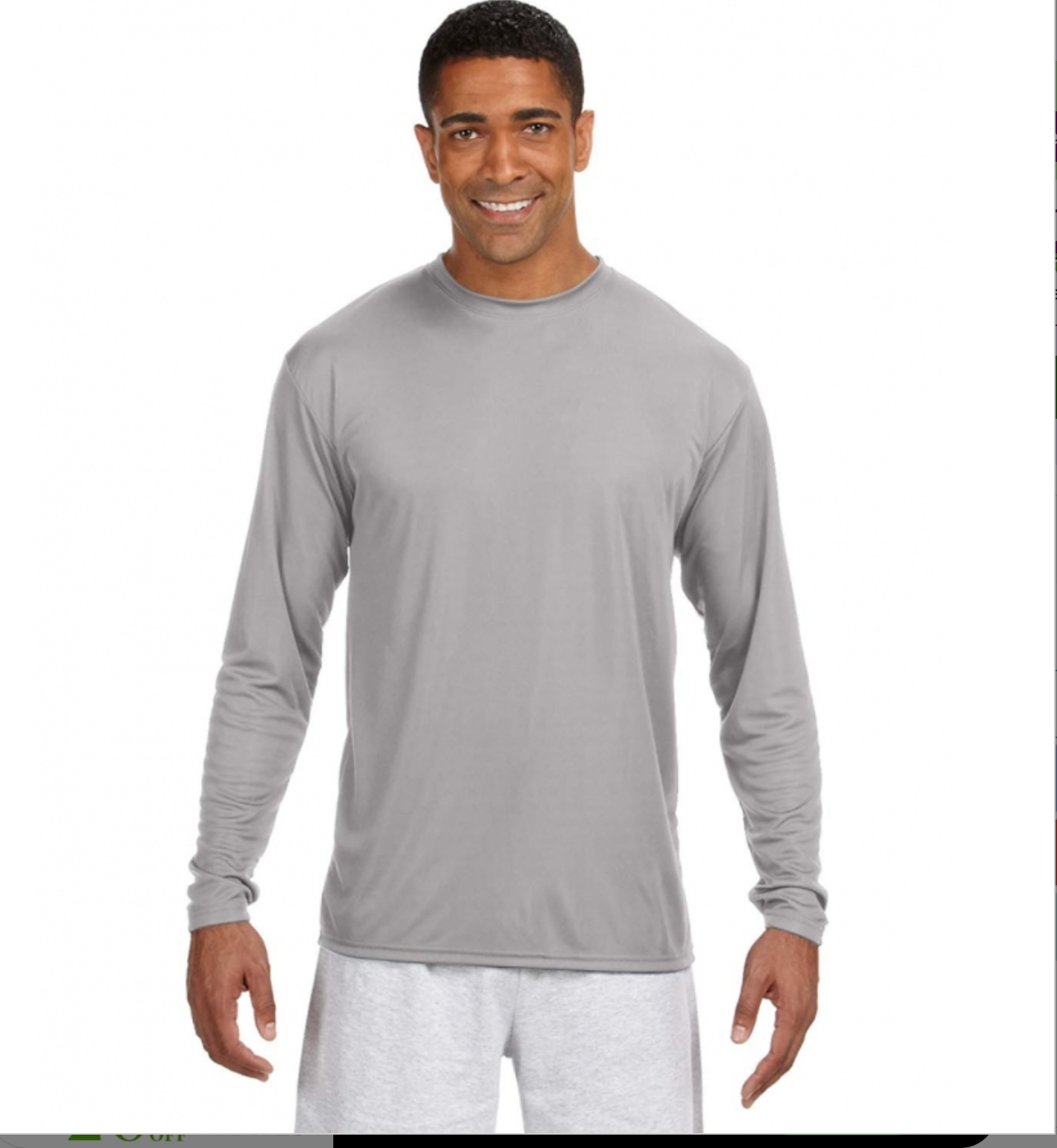 A4 Apparel N3165 Adult Polyester Performance Long Sleeve T-Shirt UPF 44+