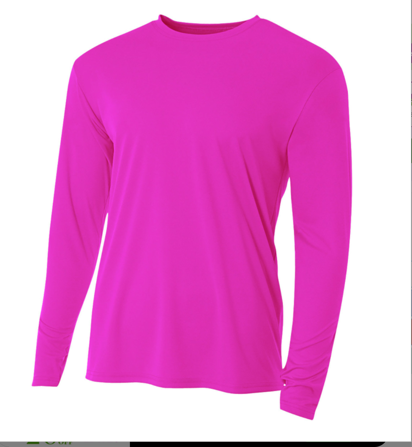 A4 Apparel N3165 Adult Polyester Performance Long Sleeve T-Shirt UPF 44+