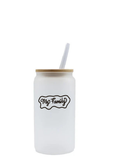 Glass Cup with Bamboo Lid And Straw Family Where Life Begins Glass Cup Drinking Glasses Cups Great For Juicing Coffee Soda Tea 16 OZ