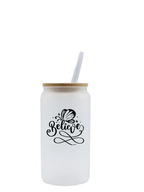 Glass Cup with Bamboo Lid And Straw Family Where Life Begins Glass Cup Drinking Glasses Cups Great For Juicing Coffee Soda Tea 16 OZ