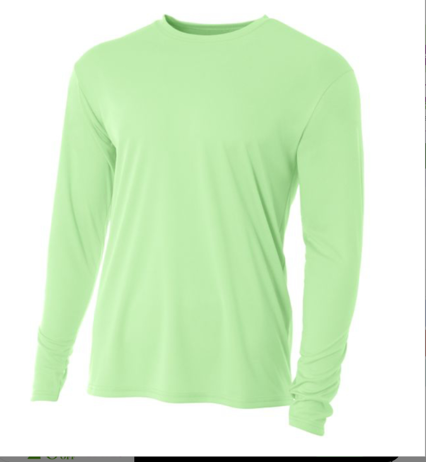 A4 Apparel N3165 Adult Polyester Performance Long Sleeve T-Shirt UPF 44+