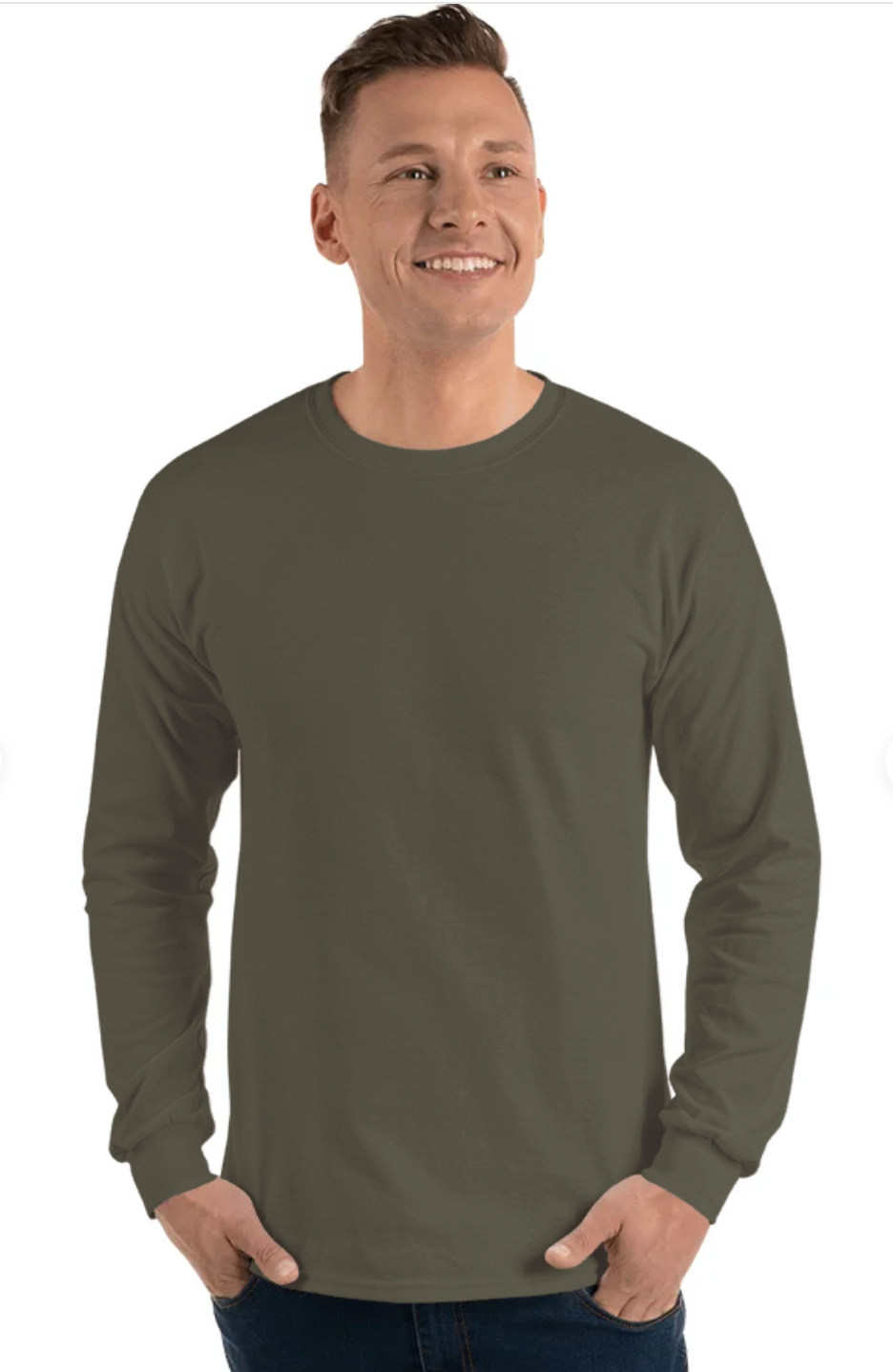 Gildan G240 Adult Ultra Cotton 6 oz Long-Sleeve T-Shirt