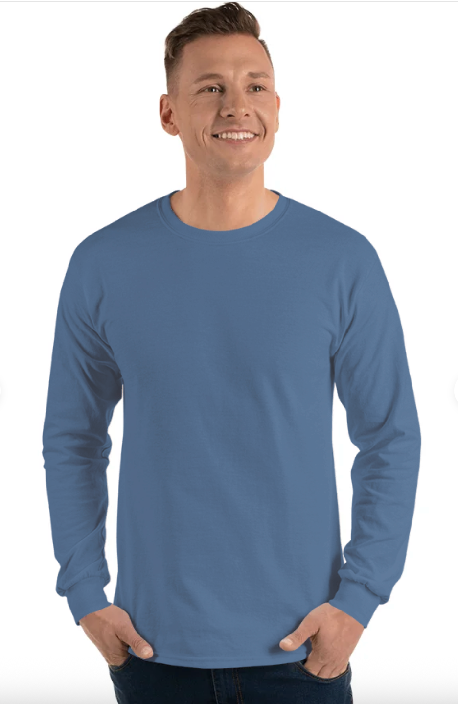 Gildan G240 Adult Ultra Cotton 6 oz Long-Sleeve T-Shirt