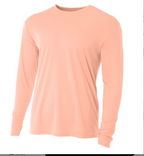 A4 Apparel N3165 Adult Polyester Performance Long Sleeve T-Shirt UPF 44+