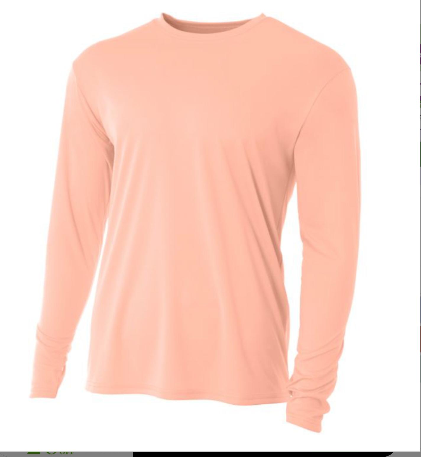 A4 Apparel N3165 Adult Polyester Performance Long Sleeve T-Shirt UPF 44+