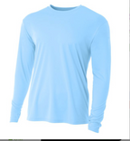 A4 Apparel N3165 Adult Polyester Performance Long Sleeve T-Shirt UPF 44+