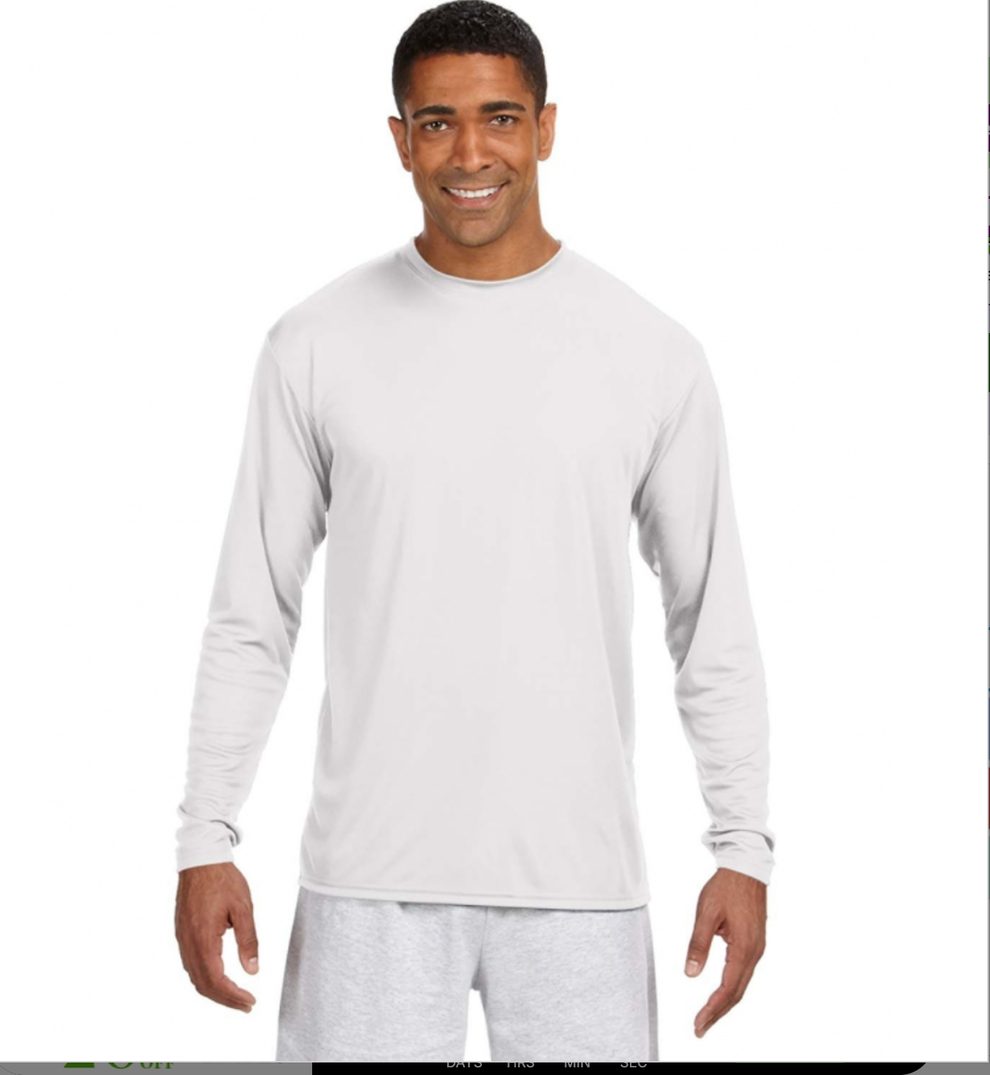 A4 Apparel N3165 Adult Polyester Performance Long Sleeve T-Shirt UPF 44+