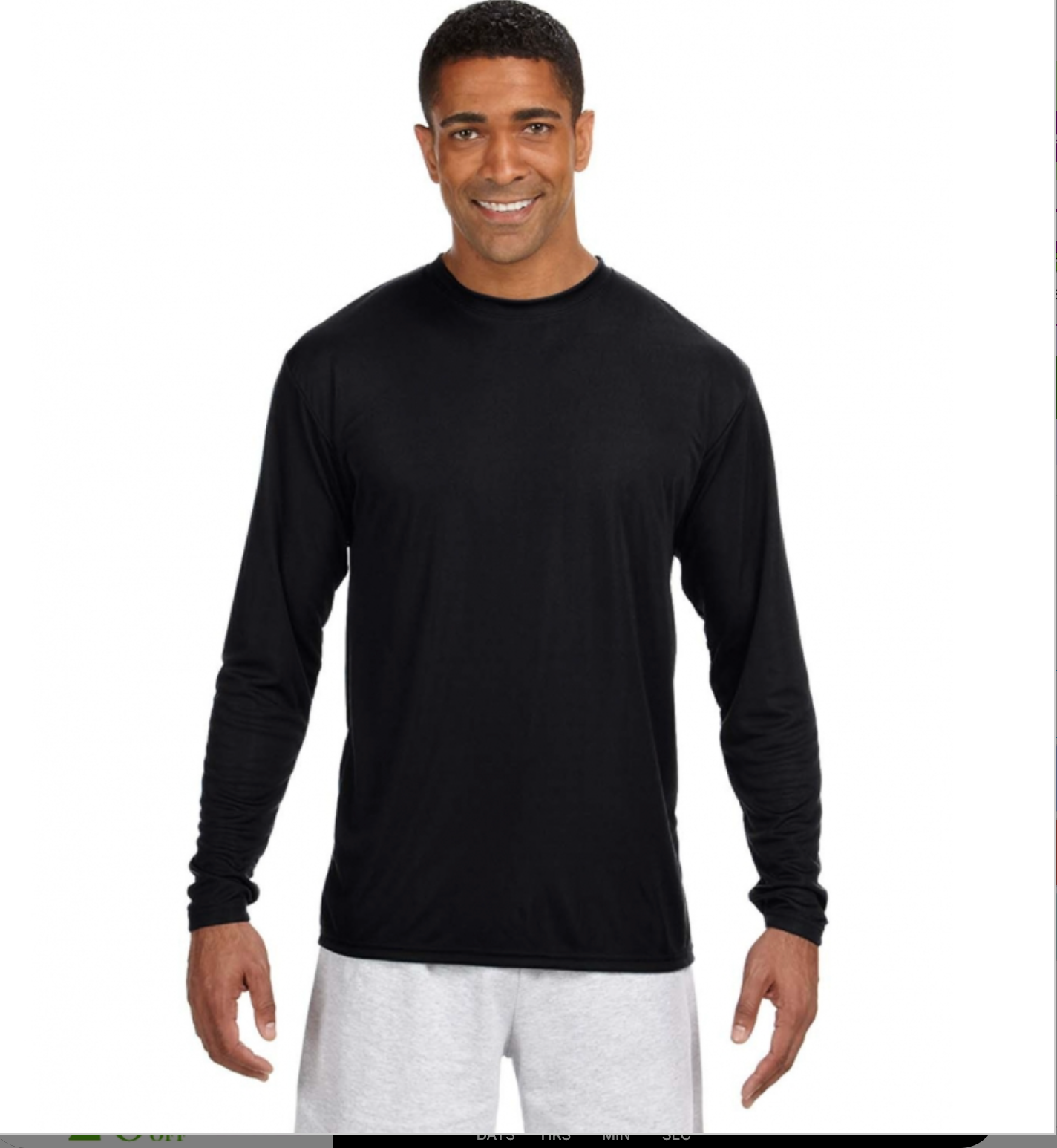 A4 Apparel N3165 Adult Polyester Performance Long Sleeve T-Shirt UPF 44+