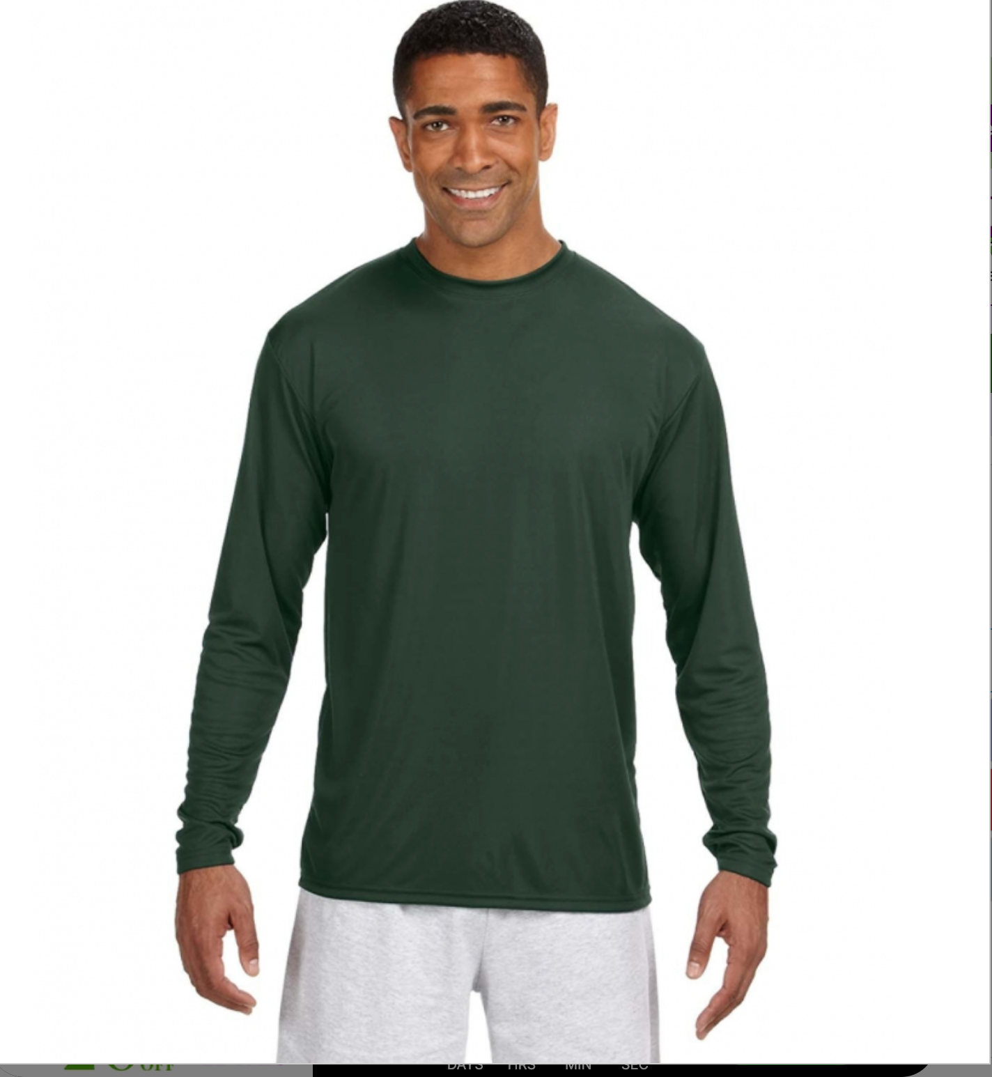 A4 Apparel N3165 Adult Polyester Performance Long Sleeve T-Shirt UPF 44+