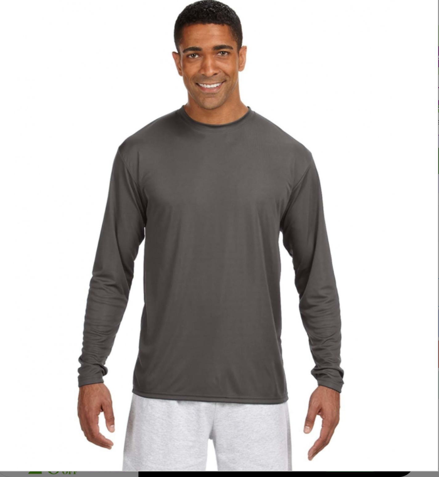 A4 Apparel N3165 Adult Polyester Performance Long Sleeve T-Shirt UPF 44+