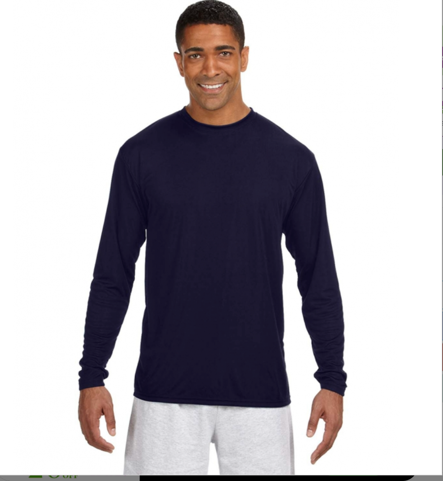 A4 Apparel N3165 Adult Polyester Performance Long Sleeve T-Shirt UPF 44+