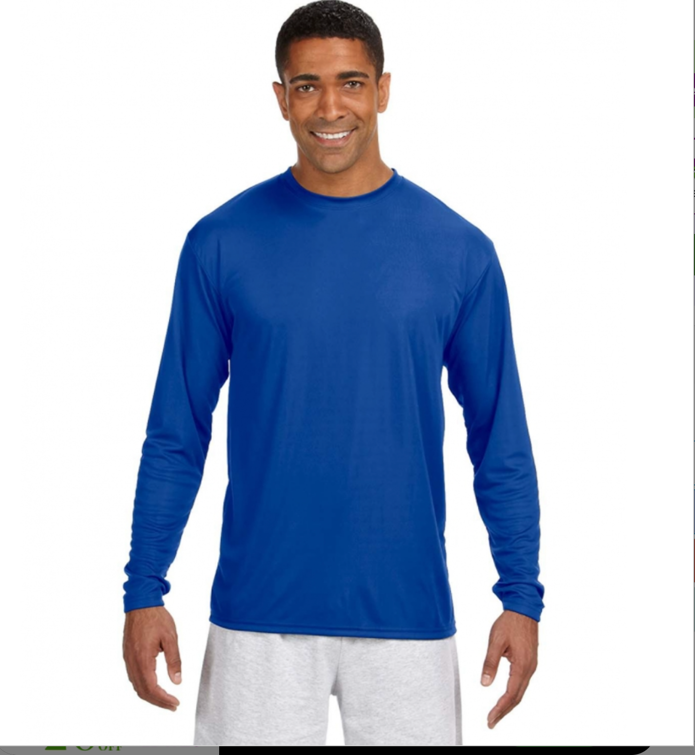 A4 Apparel N3165 Adult Polyester Performance Long Sleeve T-Shirt UPF 44+