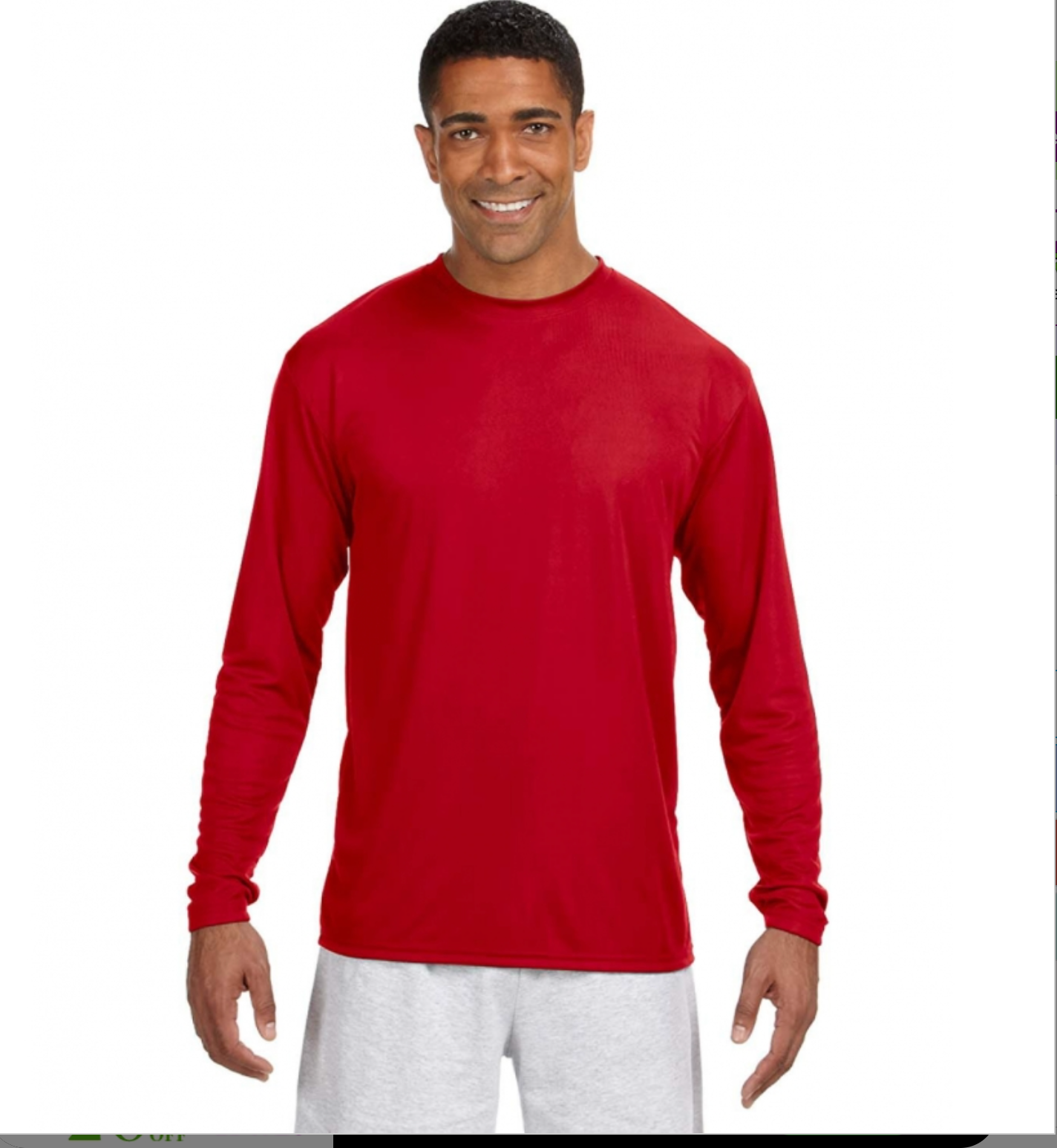 A4 Apparel N3165 Adult Polyester Performance Long Sleeve T-Shirt UPF 44+