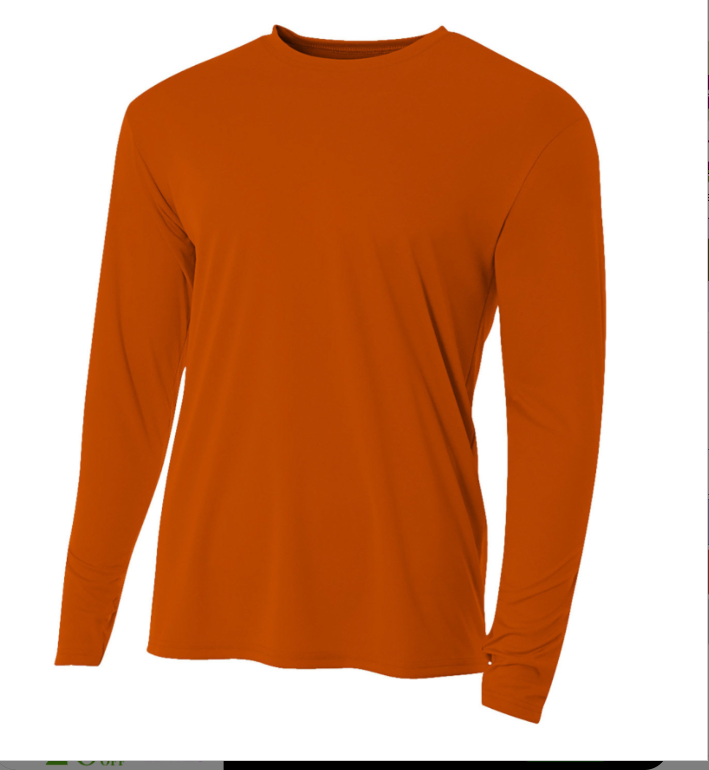 A4 Apparel N3165 Adult Polyester Performance Long Sleeve T-Shirt UPF 44+