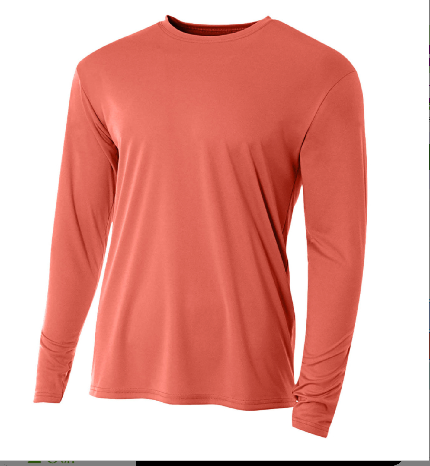 A4 Apparel N3165 Adult Polyester Performance Long Sleeve T-Shirt UPF 44+