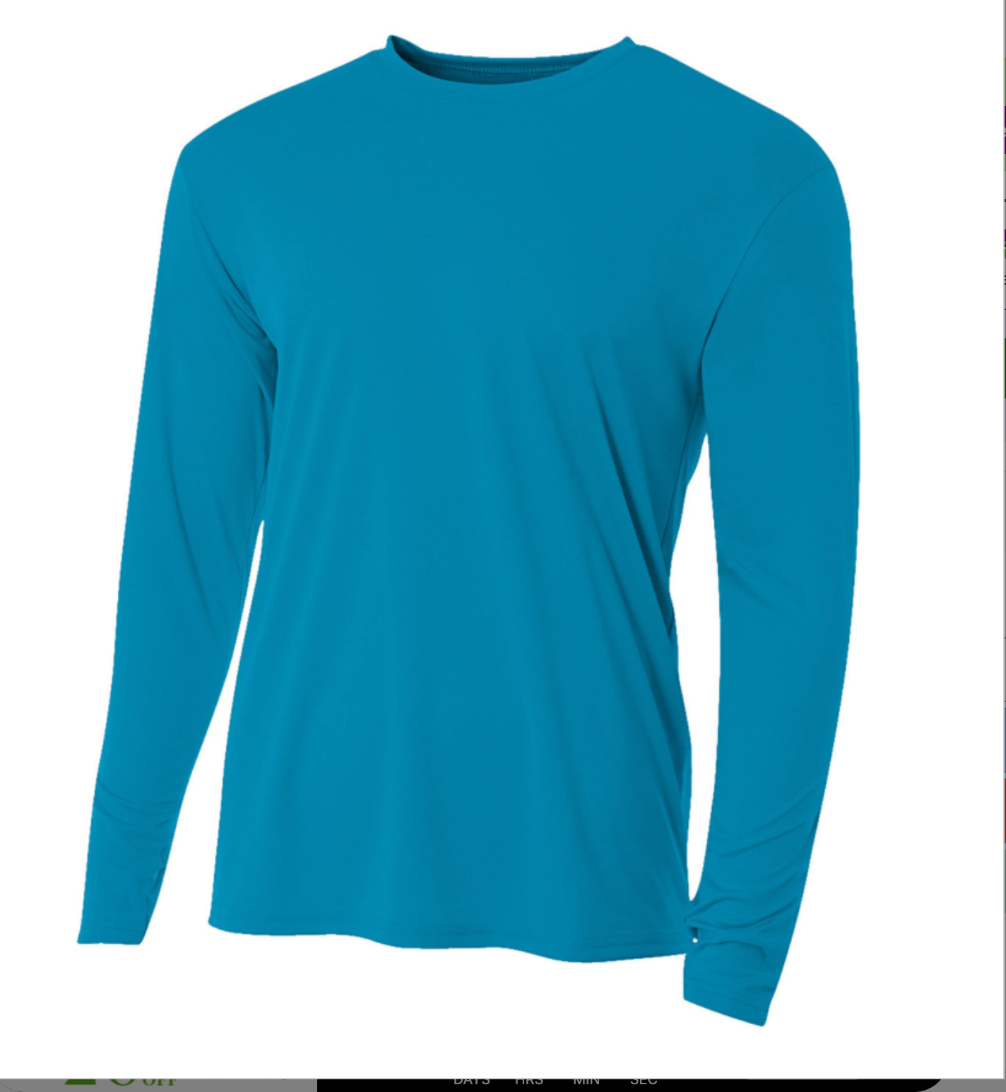 A4 Apparel N3165 Adult Polyester Performance Long Sleeve T-Shirt UPF 44+
