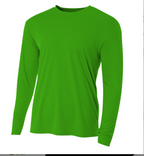 A4 Apparel N3165 Adult Polyester Performance Long Sleeve T-Shirt UPF 44+