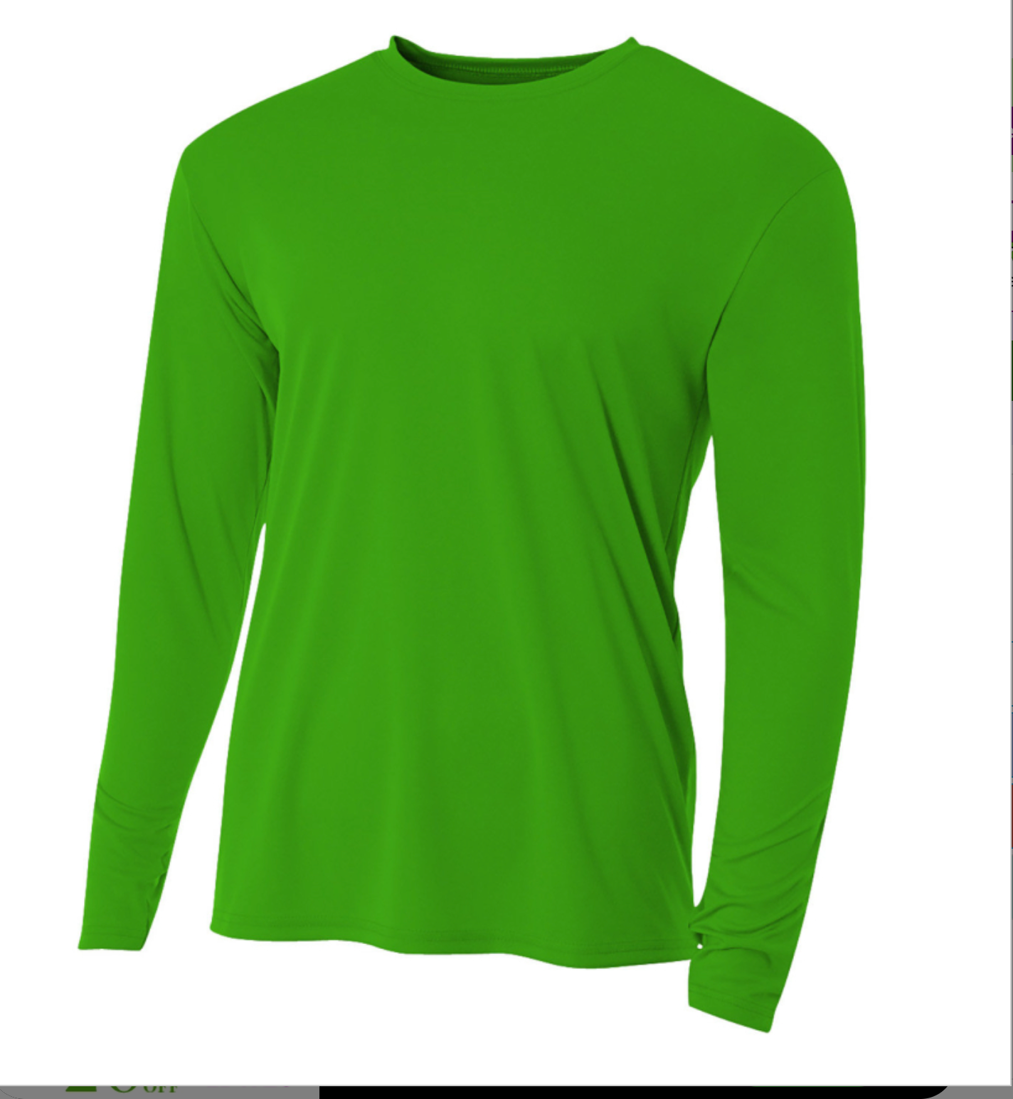 A4 Apparel N3165 Adult Polyester Performance Long Sleeve T-Shirt UPF 44+