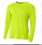 A4 Apparel N3165 Adult Polyester Performance Long Sleeve T-Shirt UPF 44+