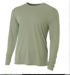 A4 Apparel N3165 Adult Polyester Performance Long Sleeve T-Shirt UPF 44+