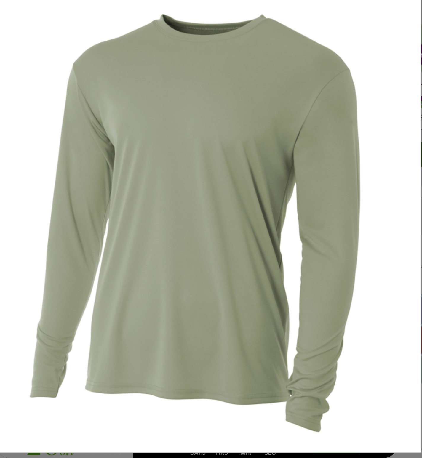 A4 Apparel N3165 Adult Polyester Performance Long Sleeve T-Shirt UPF 44+
