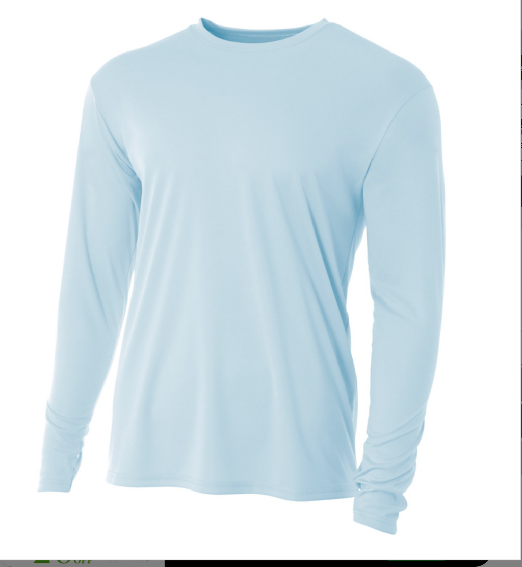 A4 Apparel N3165 Adult Polyester Performance Long Sleeve T-Shirt UPF 44+