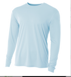 A4 Apparel N3165 Adult Polyester Performance Long Sleeve T-Shirt UPF 44+