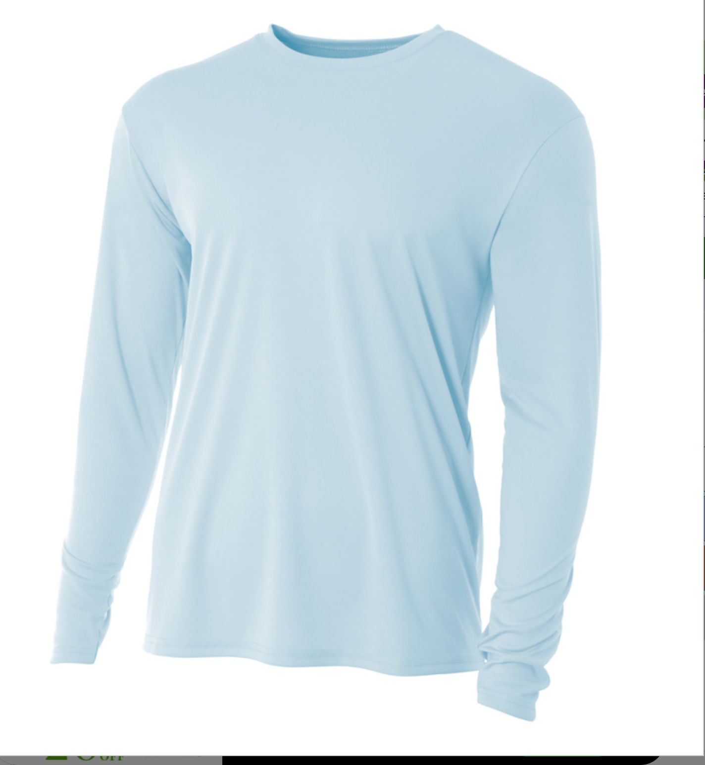 A4 Apparel N3165 Adult Polyester Performance Long Sleeve T-Shirt UPF 44+