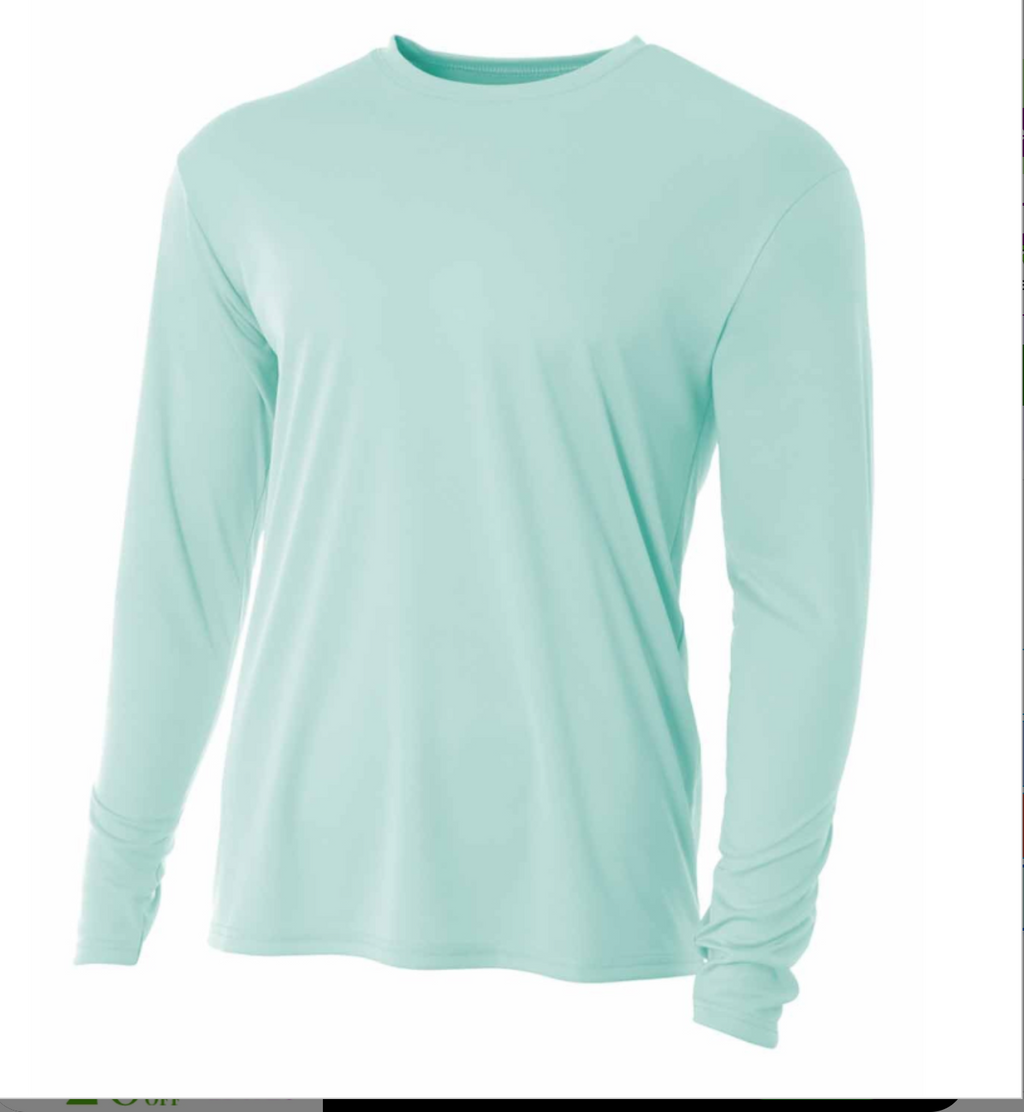 A4 Apparel N3165 Adult Polyester Performance Long Sleeve T-Shirt UPF 44+