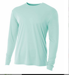 A4 Apparel N3165 Adult Polyester Performance Long Sleeve T-Shirt UPF 44+