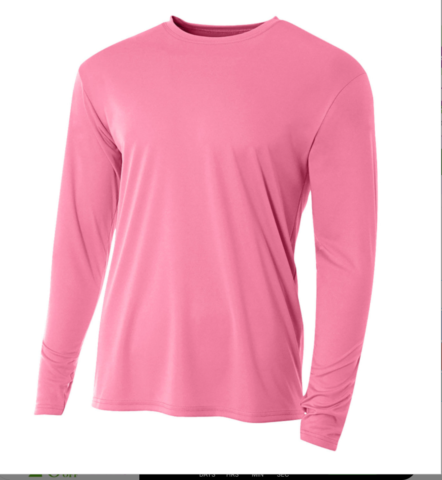A4 Apparel N3165 Adult Polyester Performance Long Sleeve T-Shirt UPF 44+