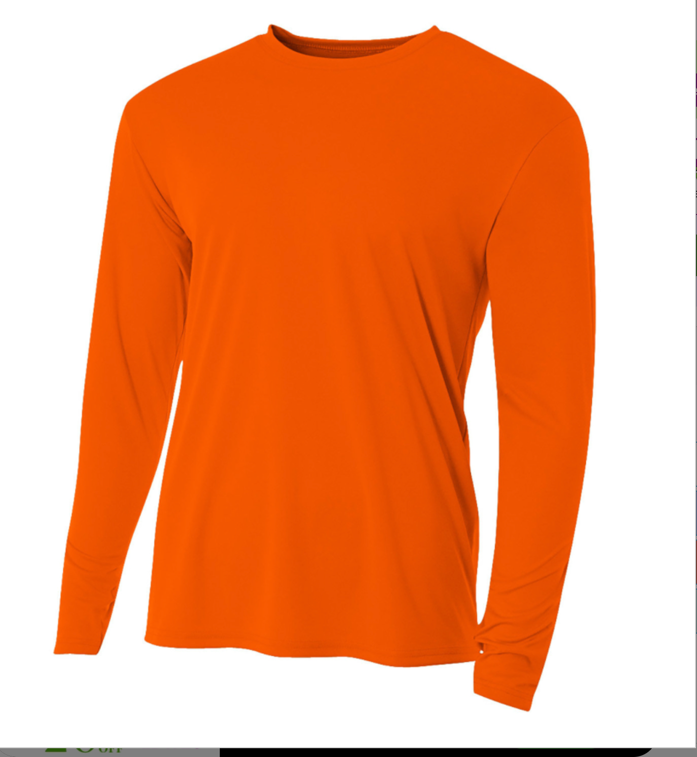 A4 Apparel N3165 Adult Polyester Performance Long Sleeve T-Shirt UPF 44+