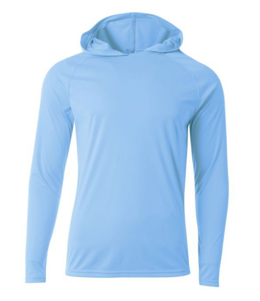 A4 Apparel N3409 Mens Lightweight Hooded Sun Shirt UPF 44+