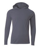 A4 Apparel N3409 Mens Lightweight Hooded Sun Shirt UPF 44+