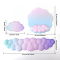 Cloud Mouse - Reposamuñecas para teclado: bonito juego de reposamuñecas de espuma viscoelástica ergonómica con base antideslizante para aliviar el dolor de escritura, para teclado de computadora,